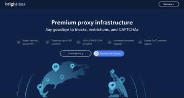 Bright Data landing page