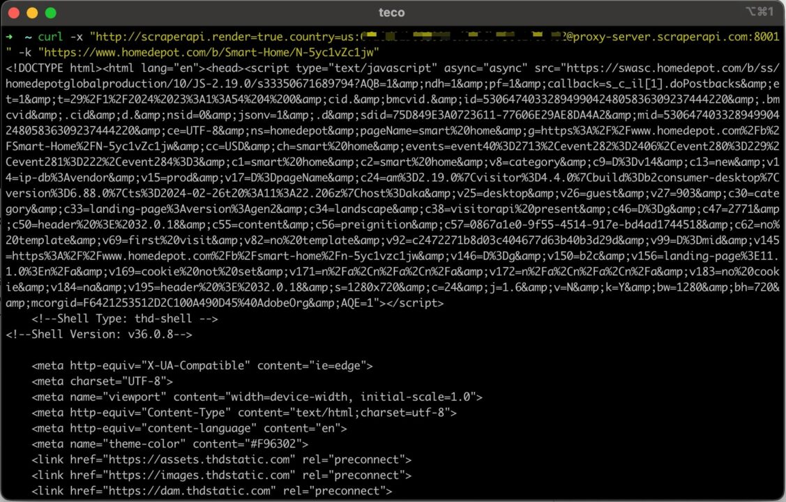 Rotating proxy request with cURL successfully