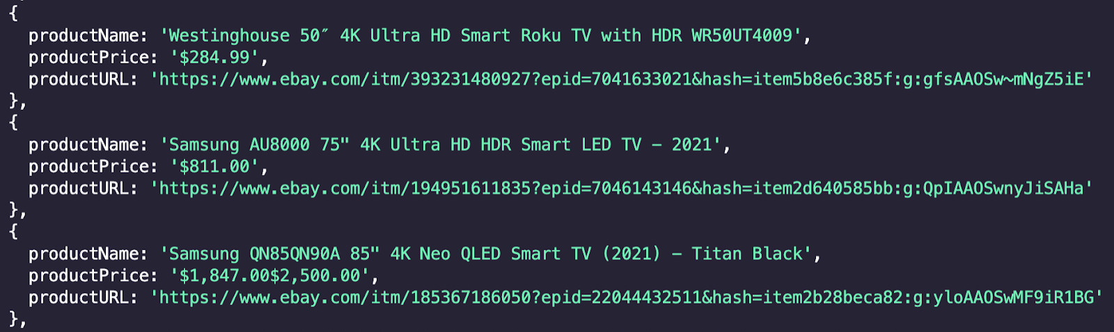 Extracted Data to an Empty Array