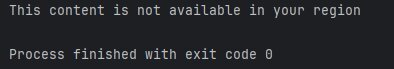 Screenshot of an error message