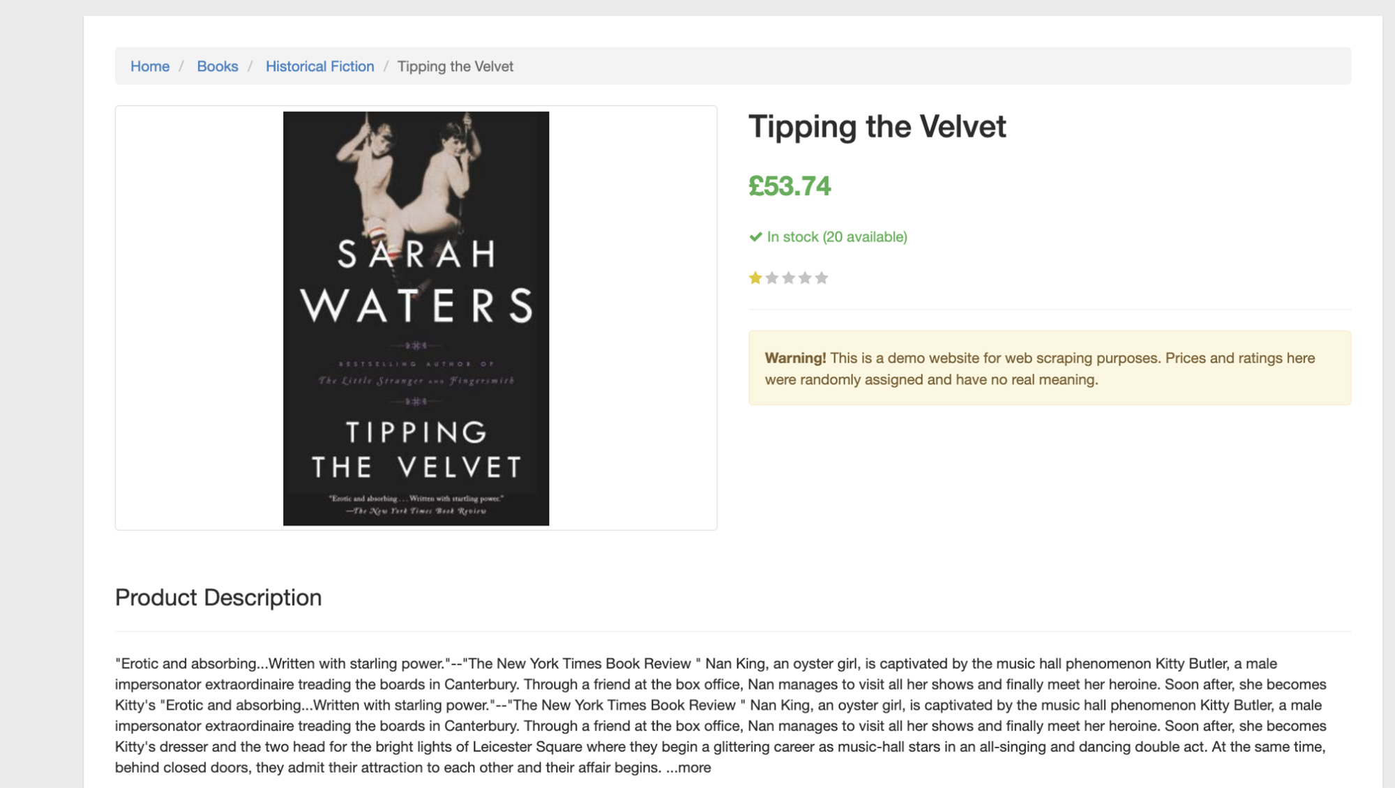 Tipping the Velvet