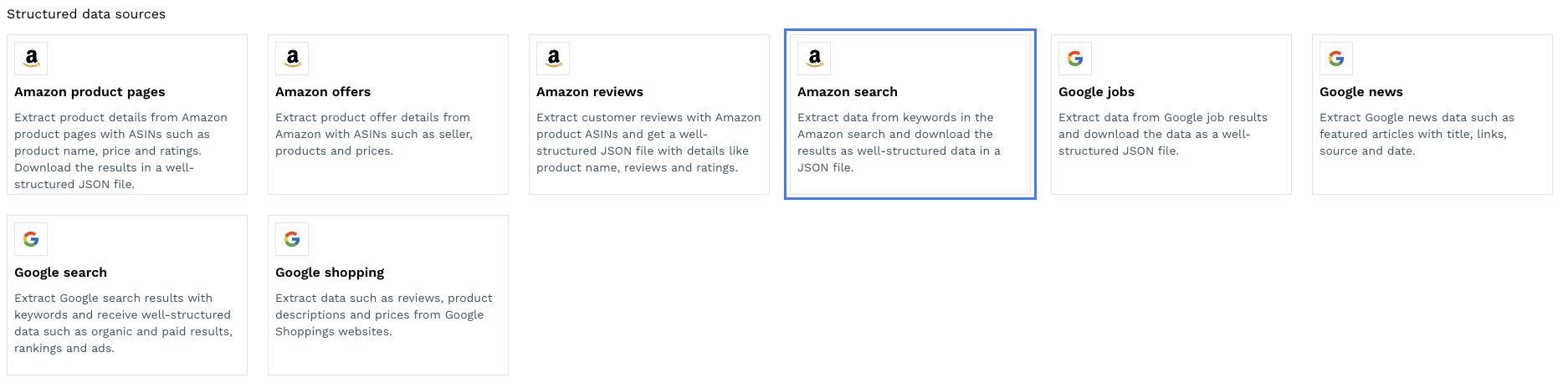 Amazon search