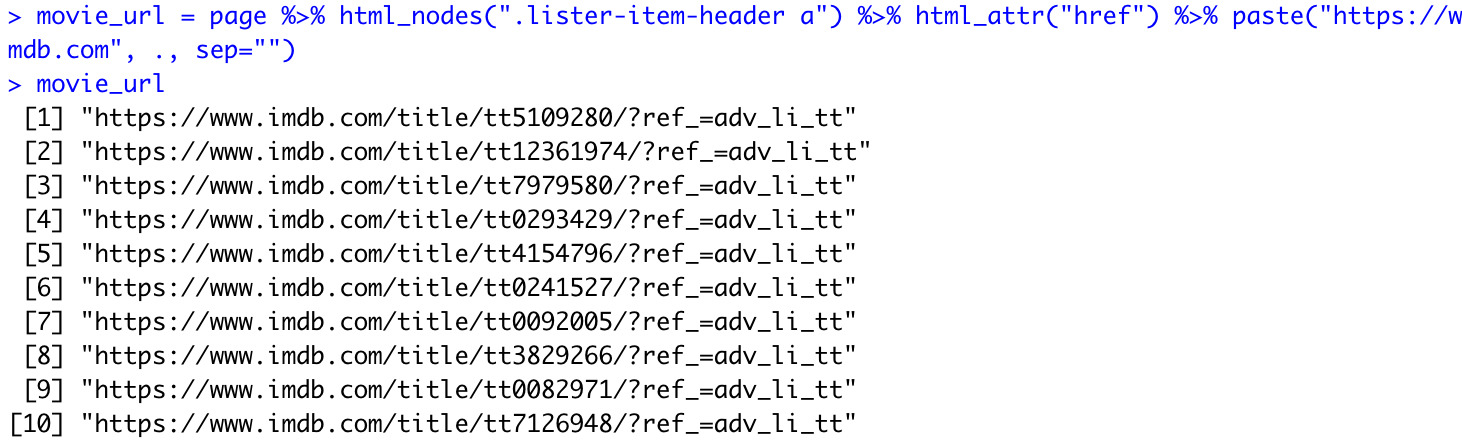 Extract Attributes Using Rvest