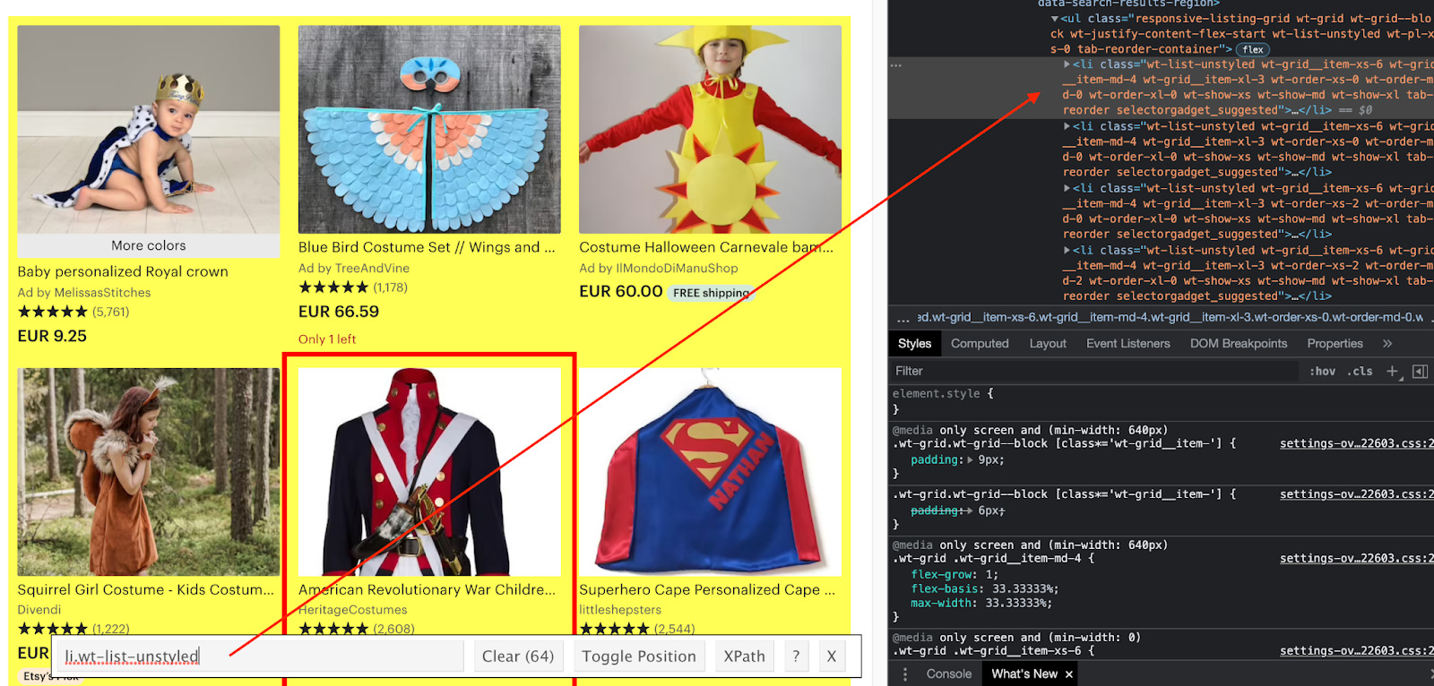 Finding CSS Properties to Target