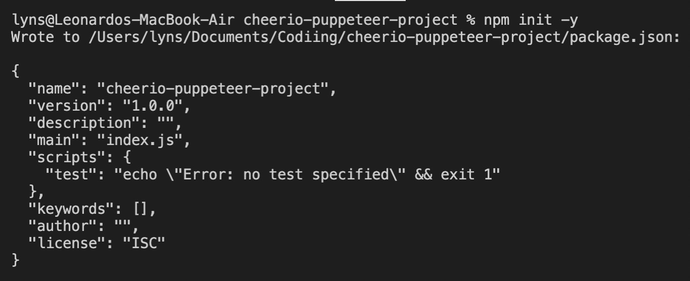 Installing Node.js, Cheerio, and Puppeteer