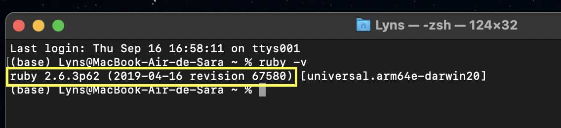 image of Ruby installation 