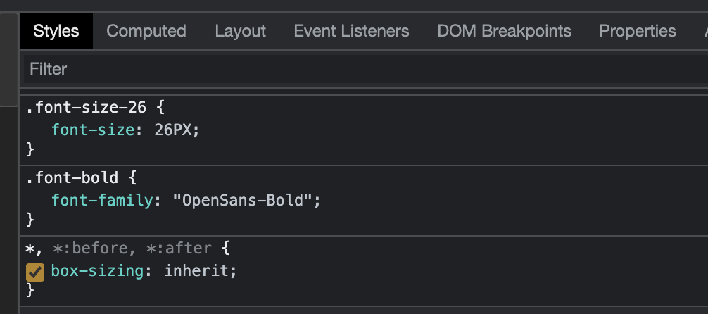 image of CSS styling.