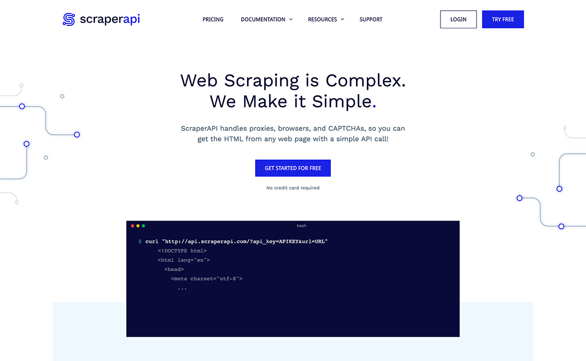 Proxy API for web Scraping