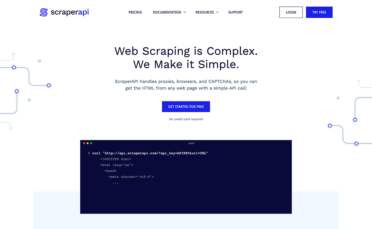 Proxy API for Web Scraping