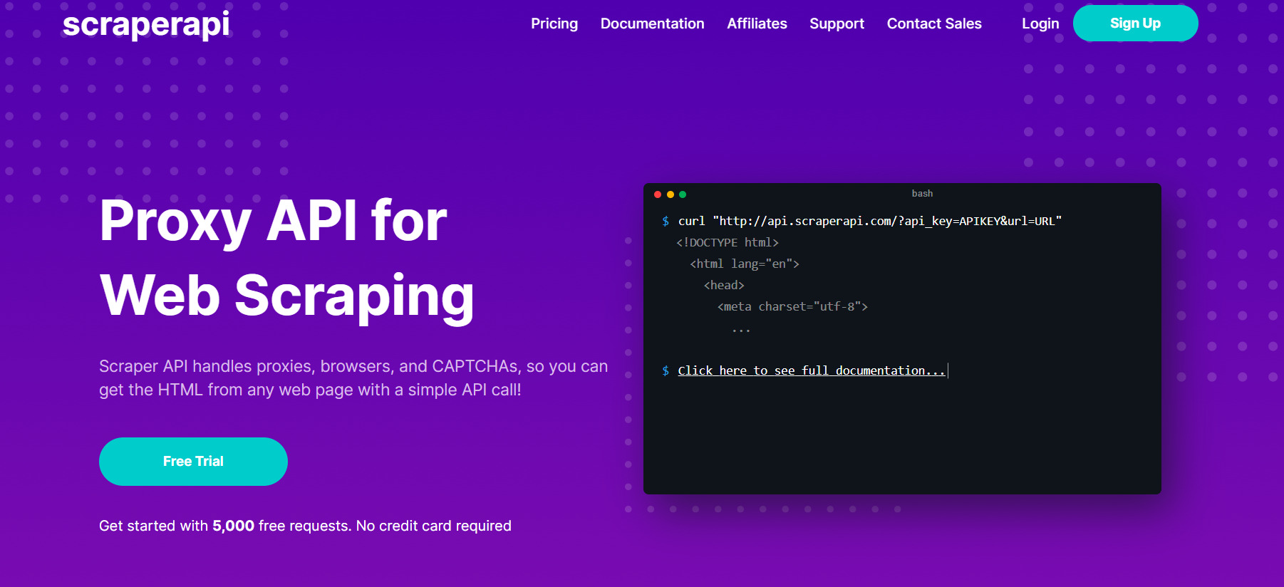 Proxy API for Web Scraping
