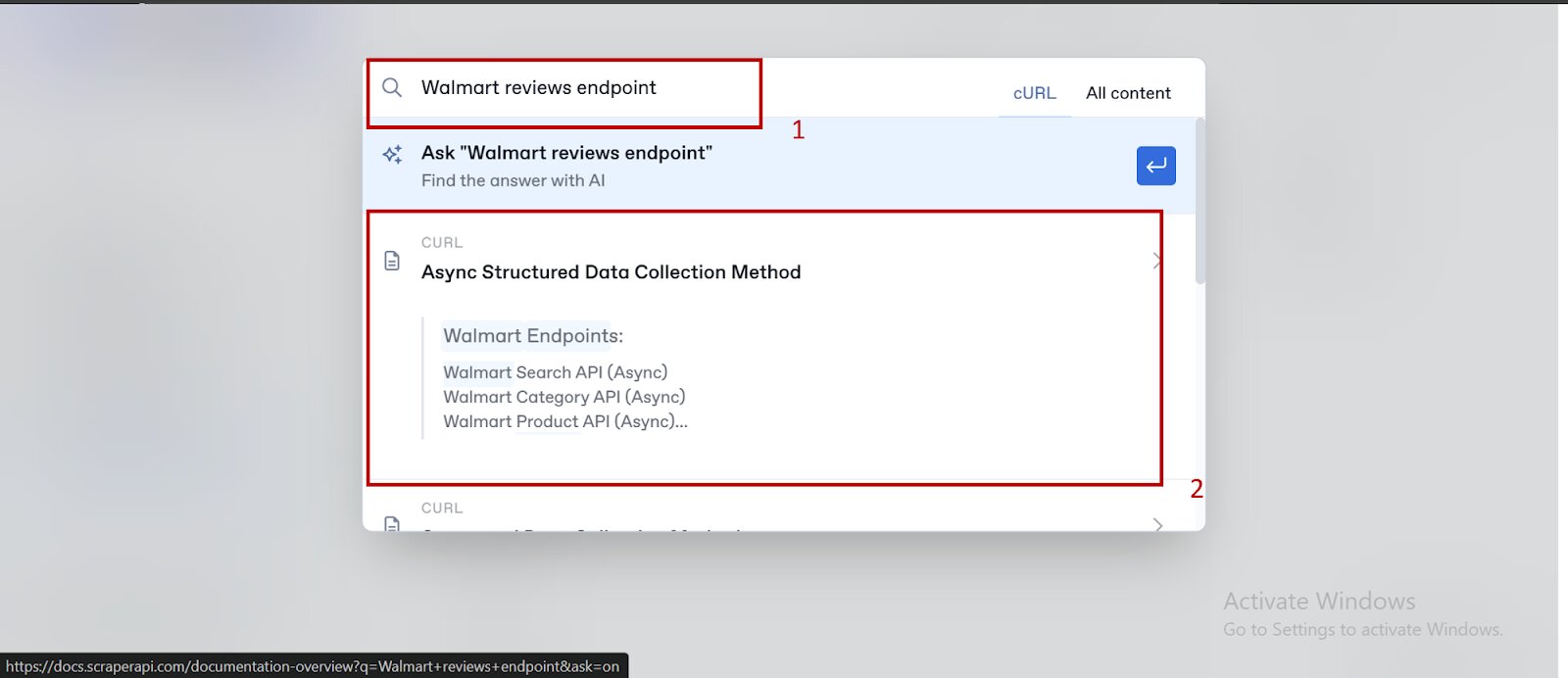 ScraperAPI resources about Walmart reviews endpoint