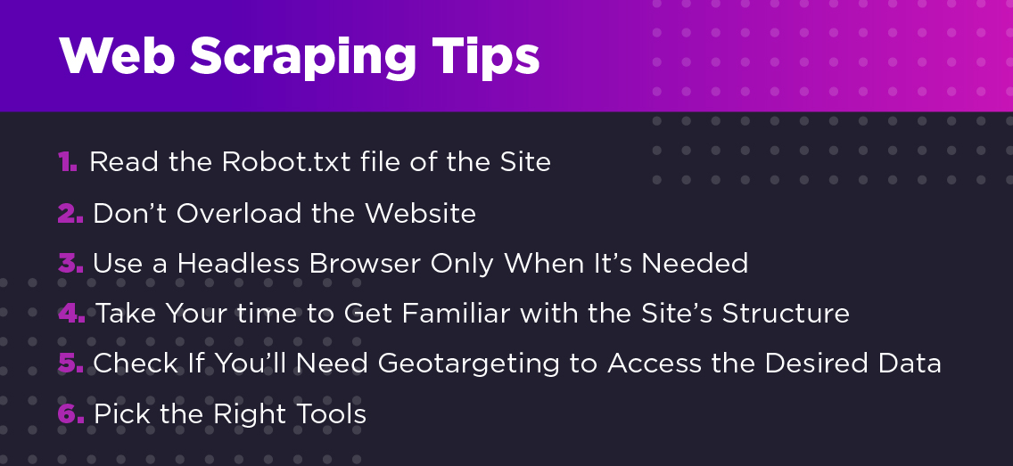 Web Scraping Tips